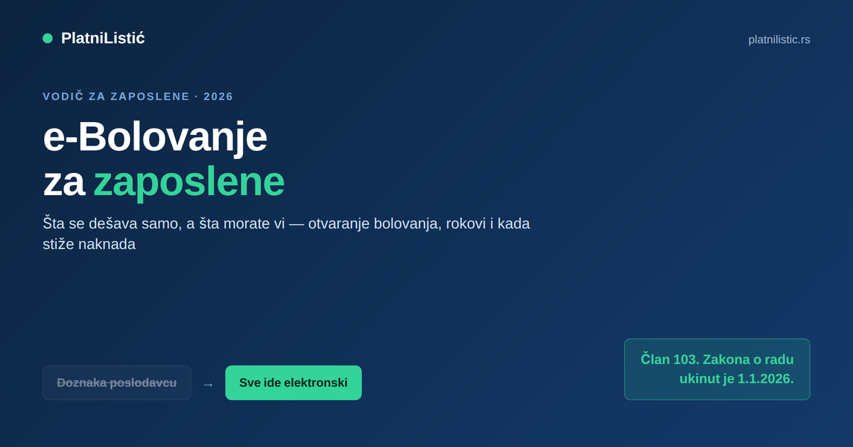 Zaposlena osoba kod izabranog lekara otvara e-bolovanje bez papirne doznake
